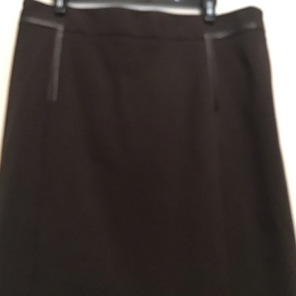 NWOT Akris Punto Aline Faux Leather Accented Skirt - Picture 8 of 13